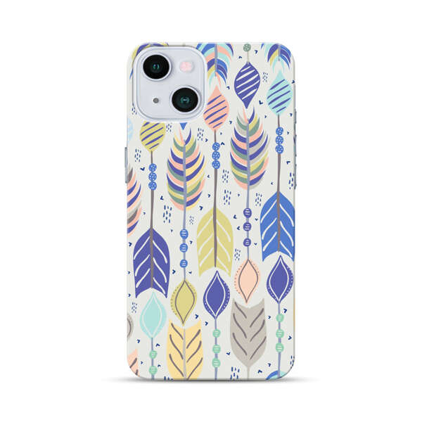 Colorful Feathers Pattern Pastel iPhone 13 Hard Case
