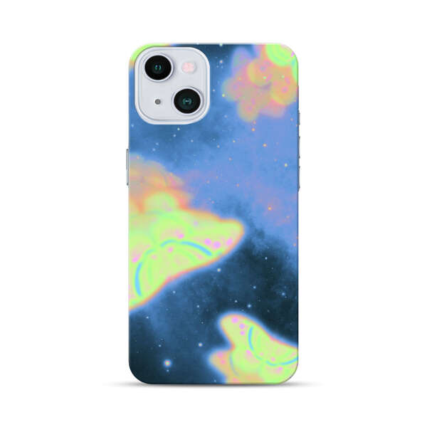 Dreamy Glowing Cosmic Butterflies iPhone 13 Hard Case