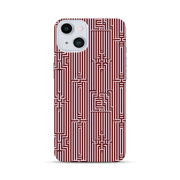 Intricate Geometric Striped Pattern iPhone 13 Hard Case