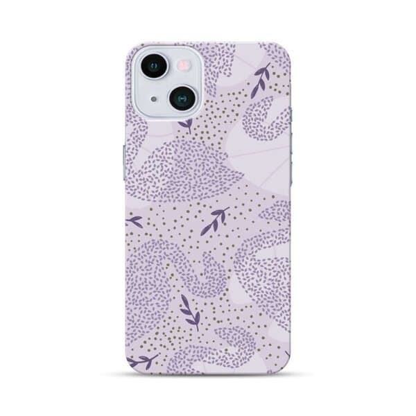 Lavender Swan Pattern iPhone 13 Hard Case