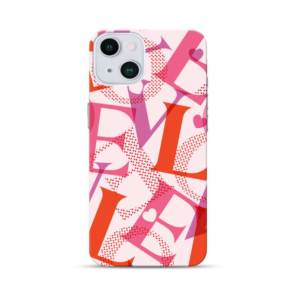 Love Colorful Letters Pattern iPhone 13 Hard Case