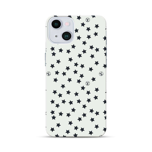 Minimalist Black Stars Pattern iPhone 13 Hard Case