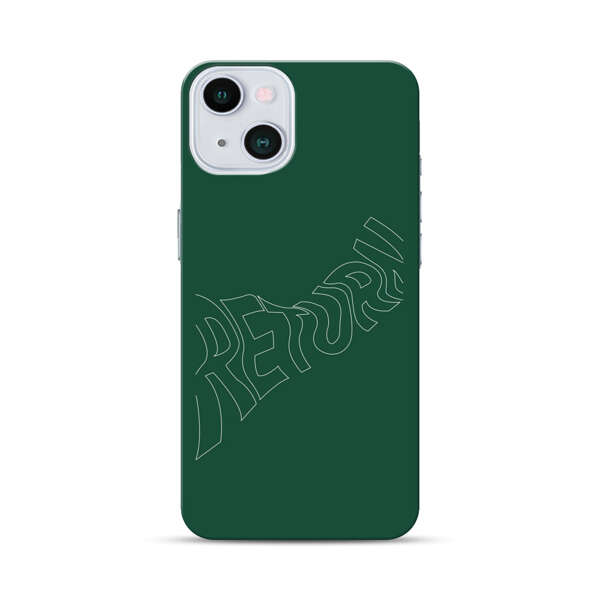 Minimalist Green Wavy Return Text iPhone 13 Hard Case