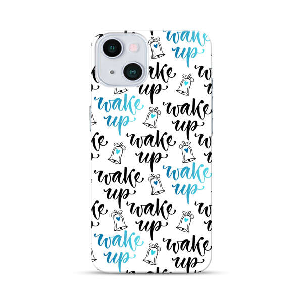 Motivational wake up call lettering pattern iPhone 13 Hard Case