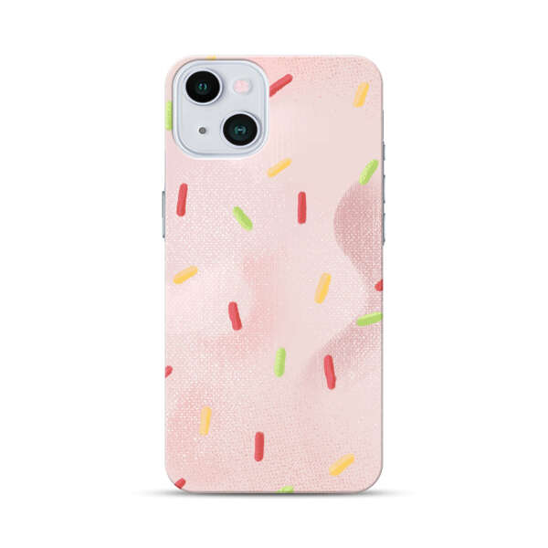 Pastel Pink Sprinkles Pattern iPhone 13 Hard Case
