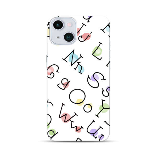 Playful Alphabet Pattern with Colorful Letters iPhone 13 Hard Case