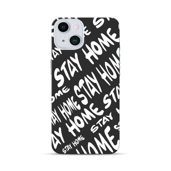 Stay Home Pattern iPhone 13 Hard Case