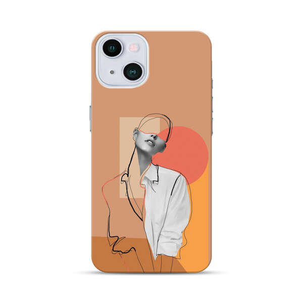 Stylish Abstract Portrait Art iPhone 13 Hard Case