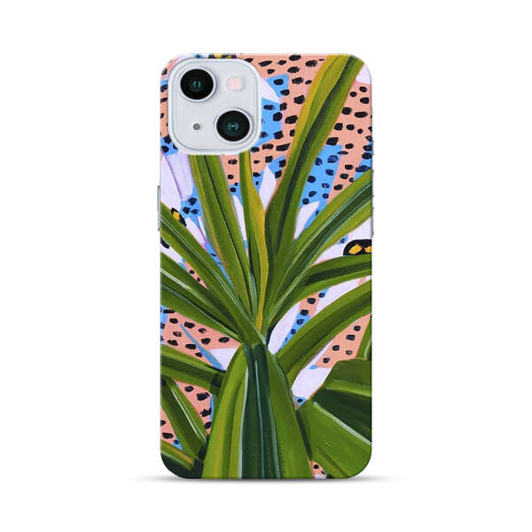 Tropical Leaves Abstract Pattern iPhone 13 Hard Case