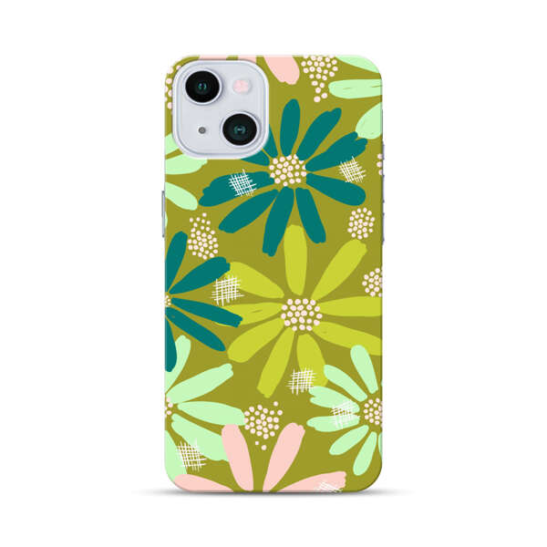 Vibrant Floral Daisy Pattern iPhone 13 Hard Case