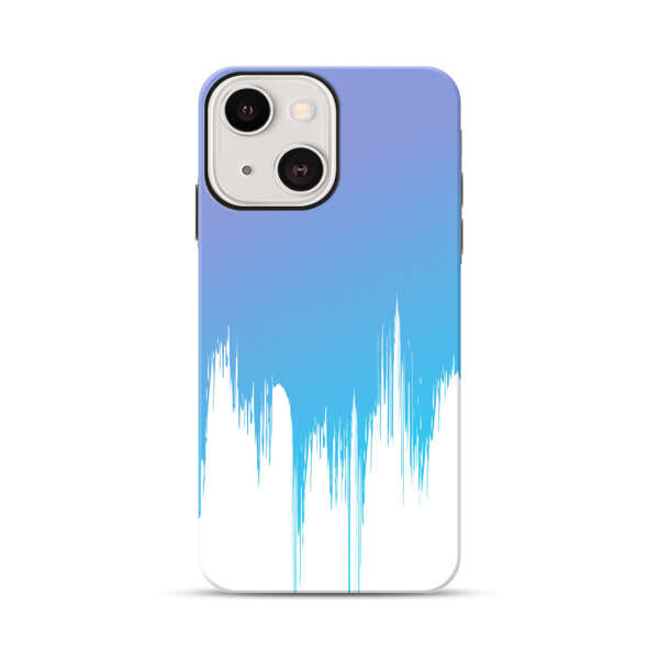Abstract Blue and Purple Dripping Paint iPhone 13 Impact Case