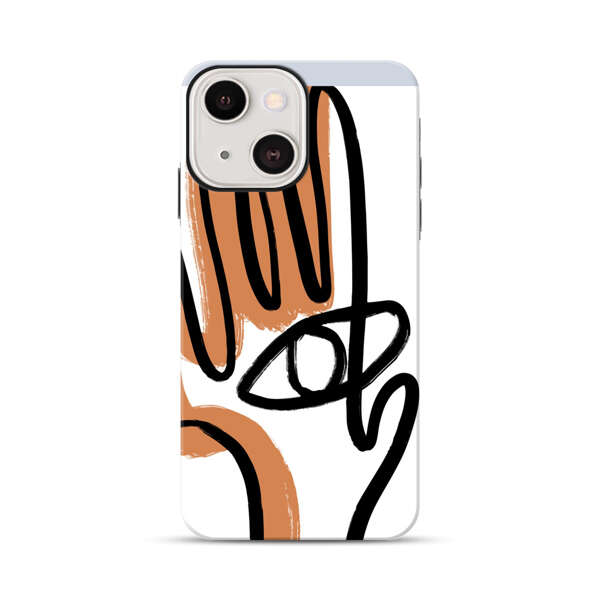 Abstract Minimalist Hand with Eye iPhone 13 Impact Case