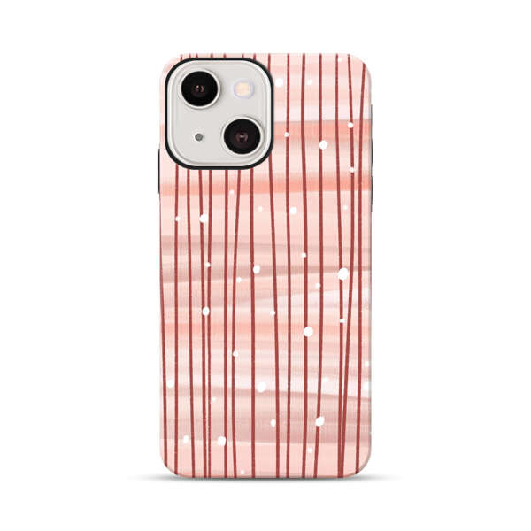 Abstract Vertical Lines Pink Pattern iPhone 13 Impact Case