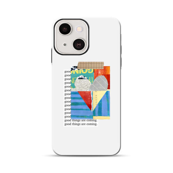Colorful Abstract Collage with Geometric Shapes iPhone 13 Impact Case