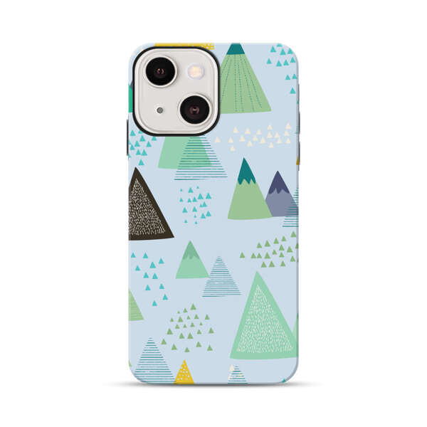 Colorful Abstract Mountain Pattern iPhone 13 Impact Case