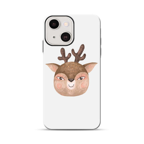 Cute Cartoon Deer Face iPhone 13 Impact Case