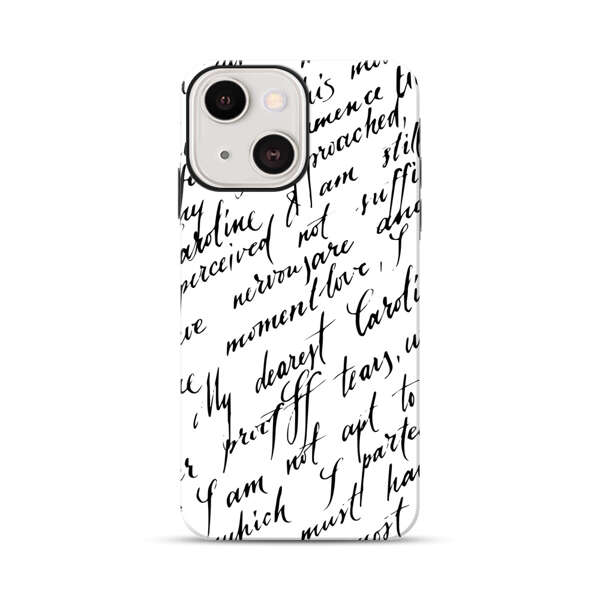 Handwritten Calligraphy iPhone 13 Impact Case