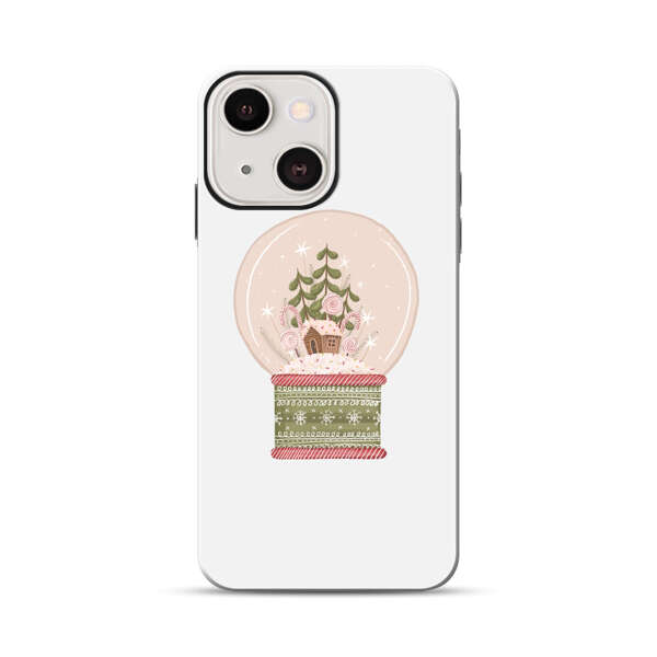 Holiday Snow Globe with Gingerbread House iPhone 13 Impact Case