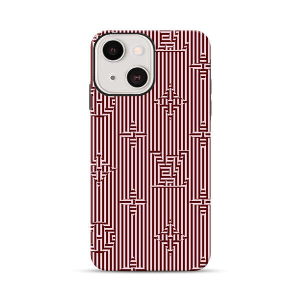 Intricate Geometric Striped Pattern iPhone 13 Impact Case