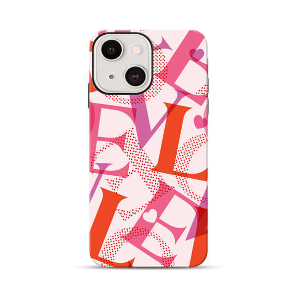 Love Colorful Letters Pattern iPhone 13 Impact Case