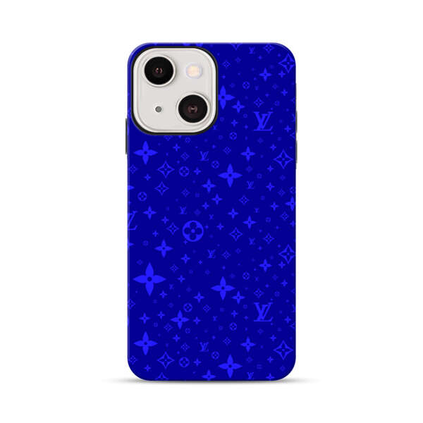 Luxury Blue Designer Pattern iPhone 13 Impact Case