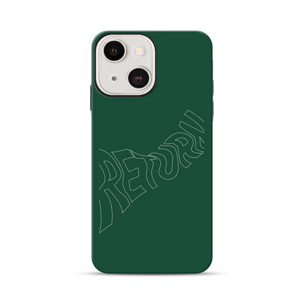 Minimalist Green Wavy Return Text iPhone 13 Impact Case