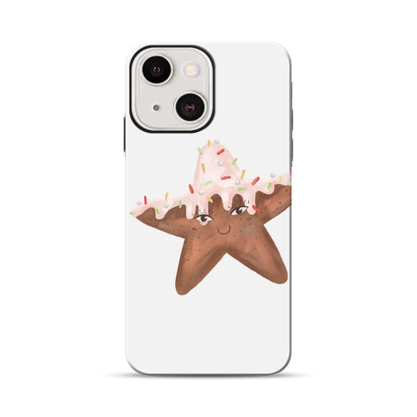 Smiling Gingerbread Star Cookie iPhone 13 Impact Case