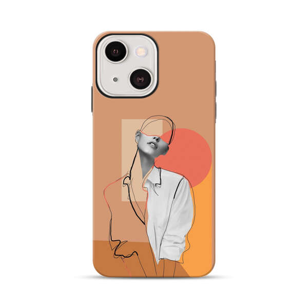 Stylish Abstract Portrait Art iPhone 13 Impact Case