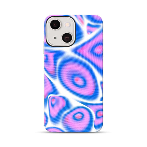 Vibrant Abstract Pink and Blue Swirl Pattern iPhone 13 Impact Case