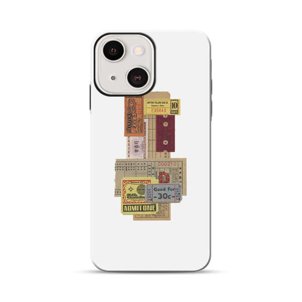 Vintage Admission and Raffle Tickets Collage iPhone 13 Impact Case