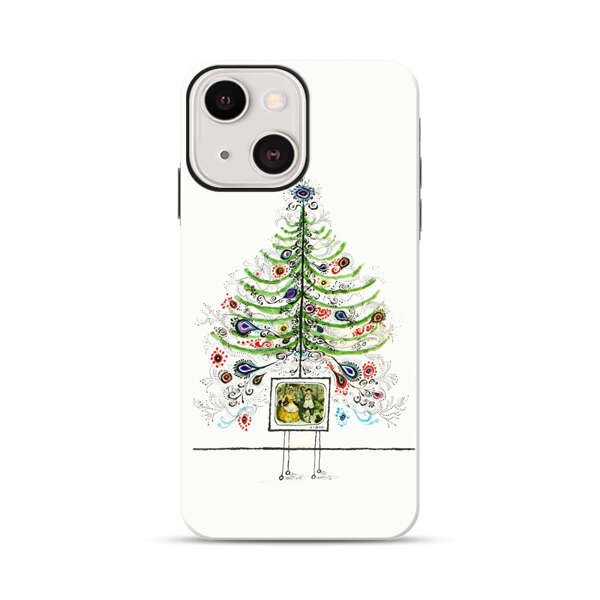 Whimsical Christmas Tree Artistic Design iPhone 13 Impact Case