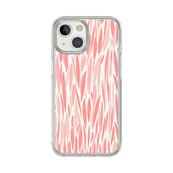 Abstract Coral Wavy Lines Pattern iPhone 13 Mini Case