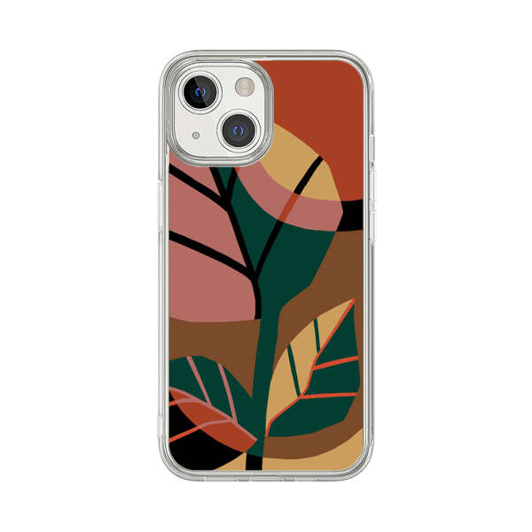 Abstract Geometric Leaves Design iPhone 13 Mini Case
