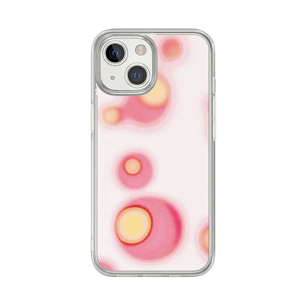 Abstract Pink and Yellow Blobs iPhone 13 Mini Case