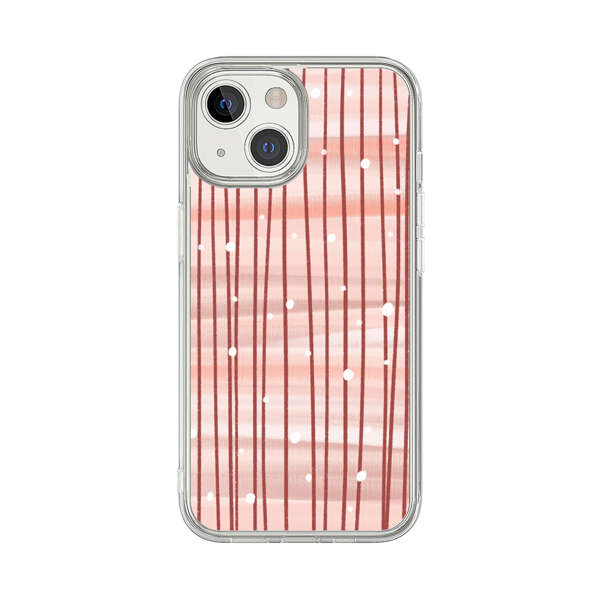 Abstract Vertical Lines Pink Pattern iPhone 13 Mini Case