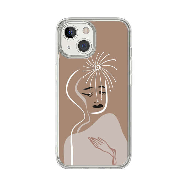 Artistic Abstract Portrait with Serene Face iPhone 13 Mini Case
