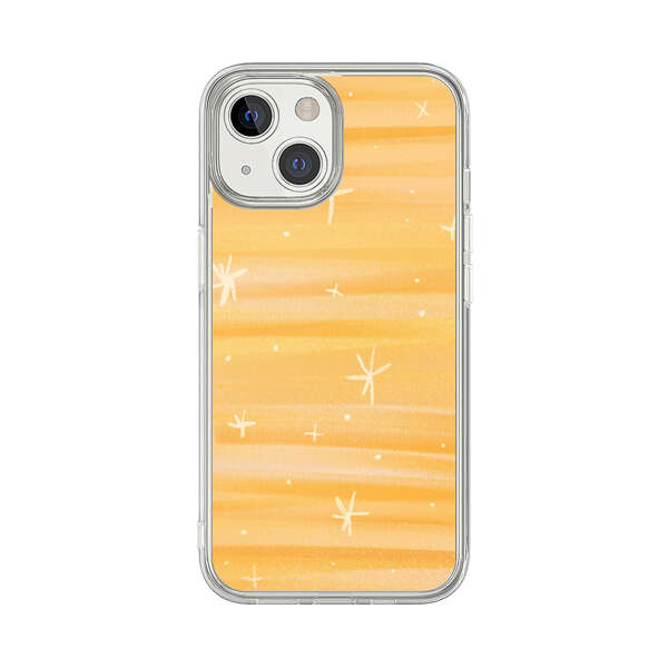 Bright Orange Star Pattern iPhone 13 Mini Case