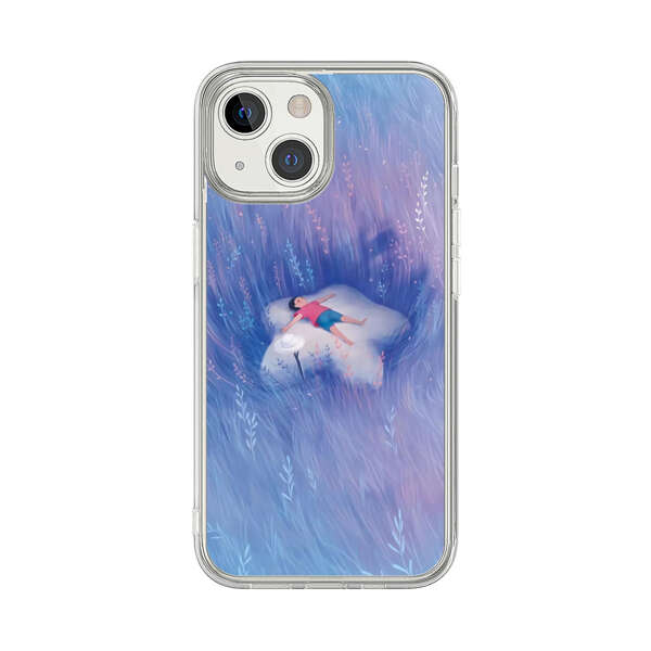 Child Relaxing in Dreamy Field iPhone 13 Mini Case