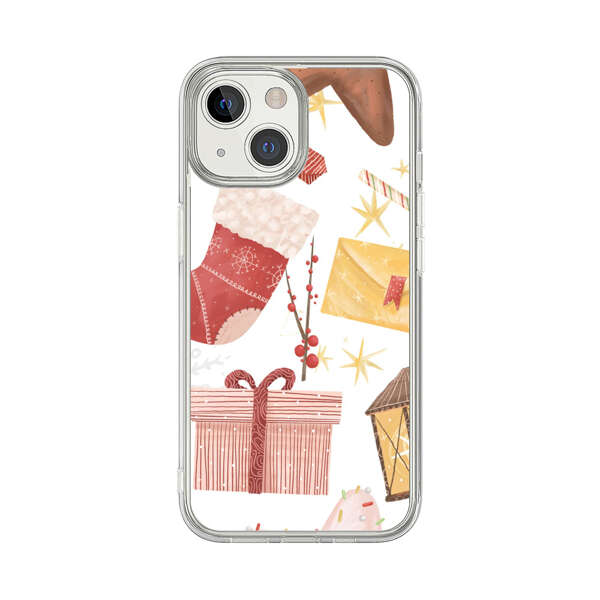 Christmas Festive Pattern with Gingerbread and Gifts iPhone 13 Mini Case