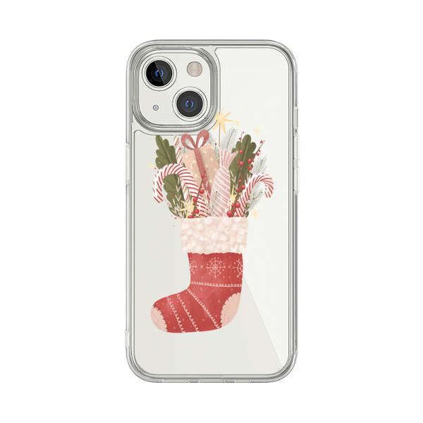 Christmas Stocking with Gifts and Candy Canes iPhone 13 Mini Case