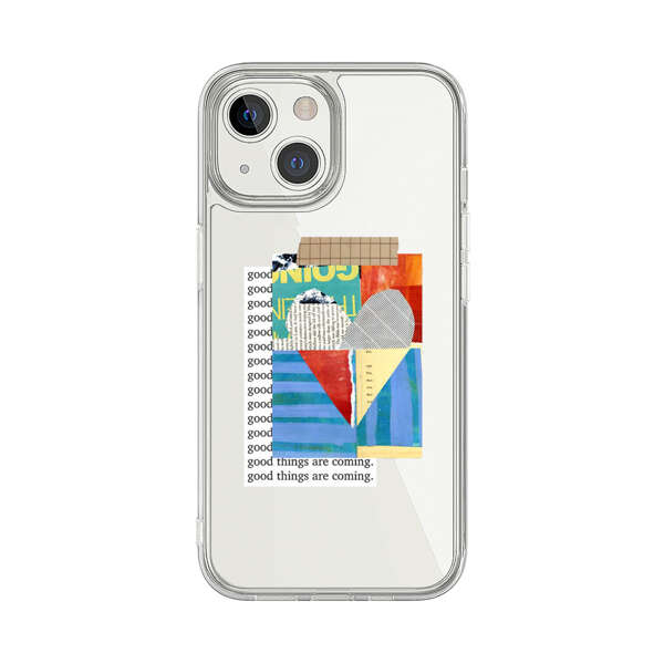 Colorful Abstract Collage with Geometric Shapes iPhone 13 Mini Case