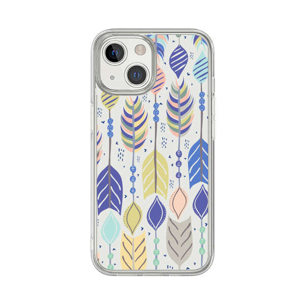 Colorful Feathers Pattern Pastel iPhone 13 Mini Case