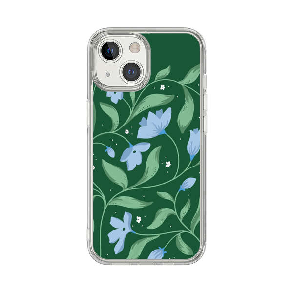 Delicate Blue Floral Illustration iPhone 13 Mini Case