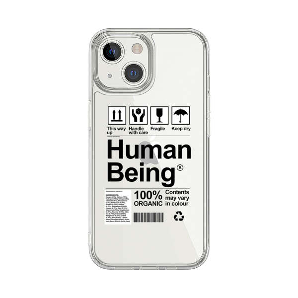 Human Being Fragile Label Design iPhone 13 Mini Case