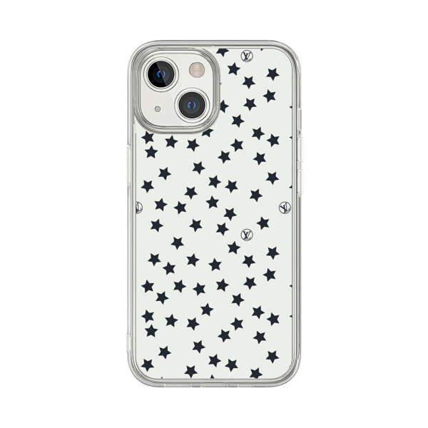 Minimalist Black Stars Pattern iPhone 13 Mini Case