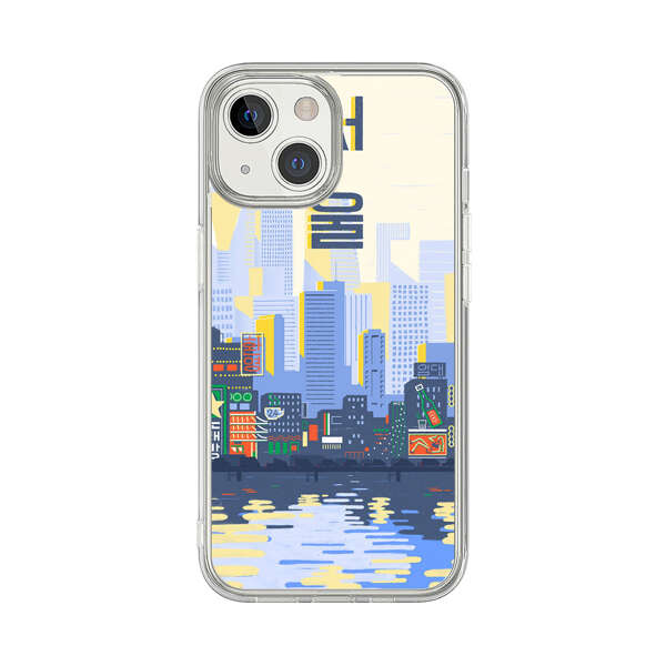 Modern City Skyline Reflection iPhone 13 Mini Case