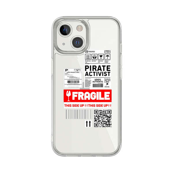 Pirate Activist Fragile Shipping Label iPhone 13 Mini Case