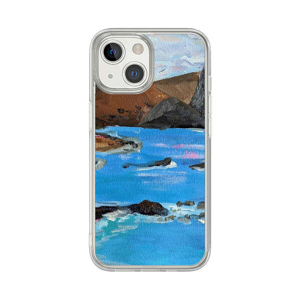 Rocky Coastline Ocean Painting iPhone 13 Mini Case