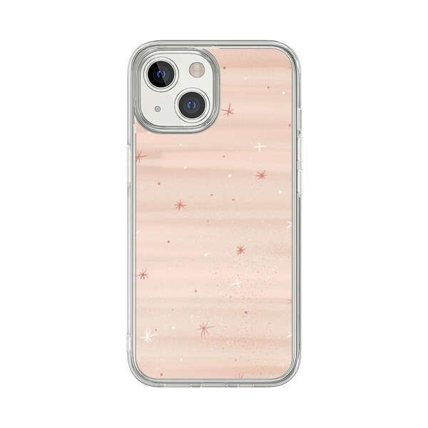 Soft Pink Background with Delicate Stars iPhone 13 Mini Case