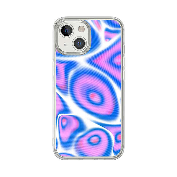 Vibrant Abstract Pink and Blue Swirl Pattern iPhone 13 Mini Case